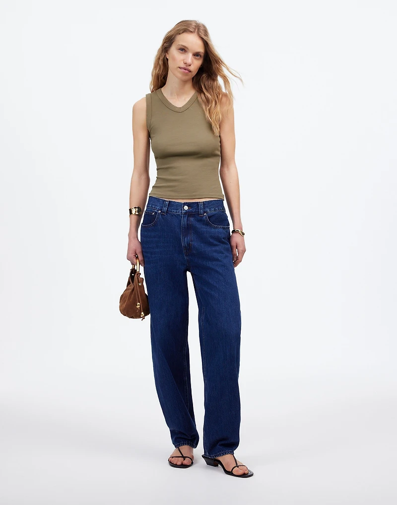 (Re)generative Cotton Ribbed High V-Neck Tank | Madewell