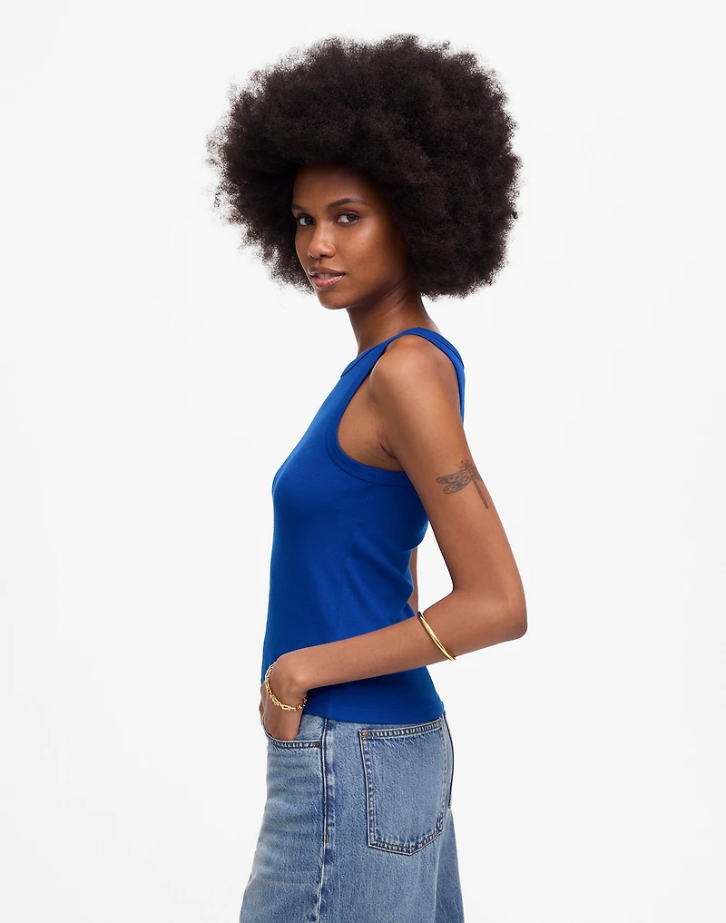 (Re)generative Cotton Essential High-Neck Tank | Madewell