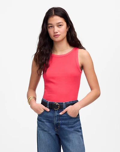 (Re)generative Cotton Essential High-Neck Tank | Madewell