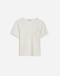 Garment-Dyed Ribbed Crewneck Pocket Tee | Madewell