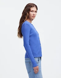Garment-Dyed Ribbed Cardigan Tee | Madewell