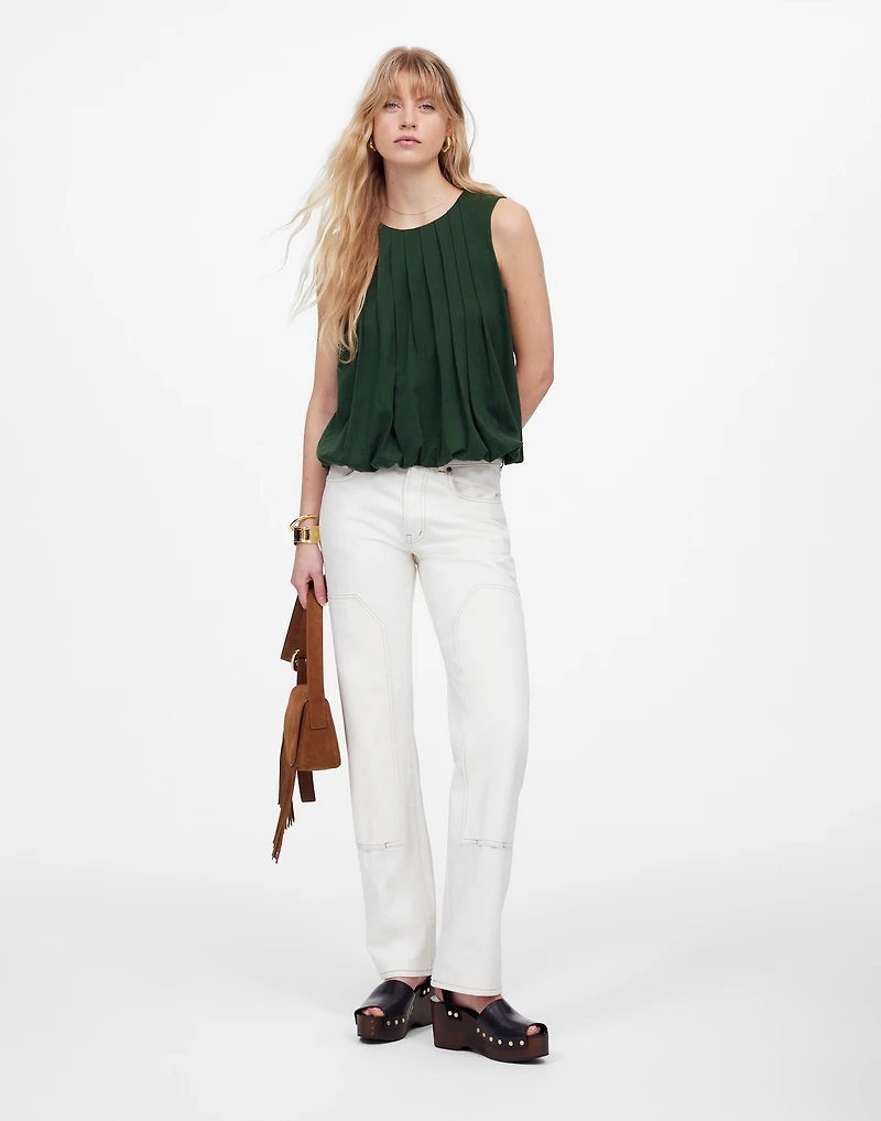 Sleeveless Crewneck Bubble Top | Madewell