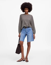 Long Balloon-Sleeve Crewneck Tee in Stripe | Madewell