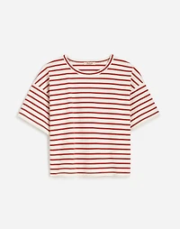 Everyday Boxy Crop Tee in Stripe | Madewell