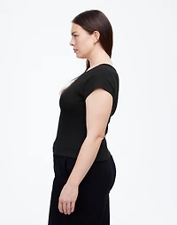 (Re)generative Cotton Ribbed Cap-Sleeve Tee | Madewell