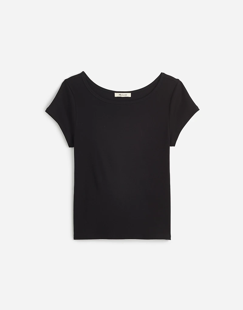 (Re)generative Cotton Ribbed Cap-Sleeve Tee