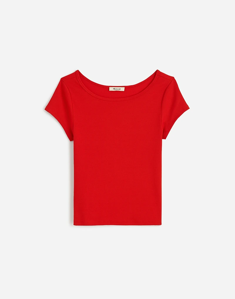 (Re)generative Cotton Ribbed Cap-Sleeve Tee | Madewell