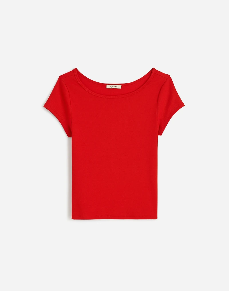 (Re)generative Cotton Ribbed Cap-Sleeve Tee | Madewell