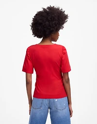 Side-Cinch Puff-Sleeve Tee | Madewell