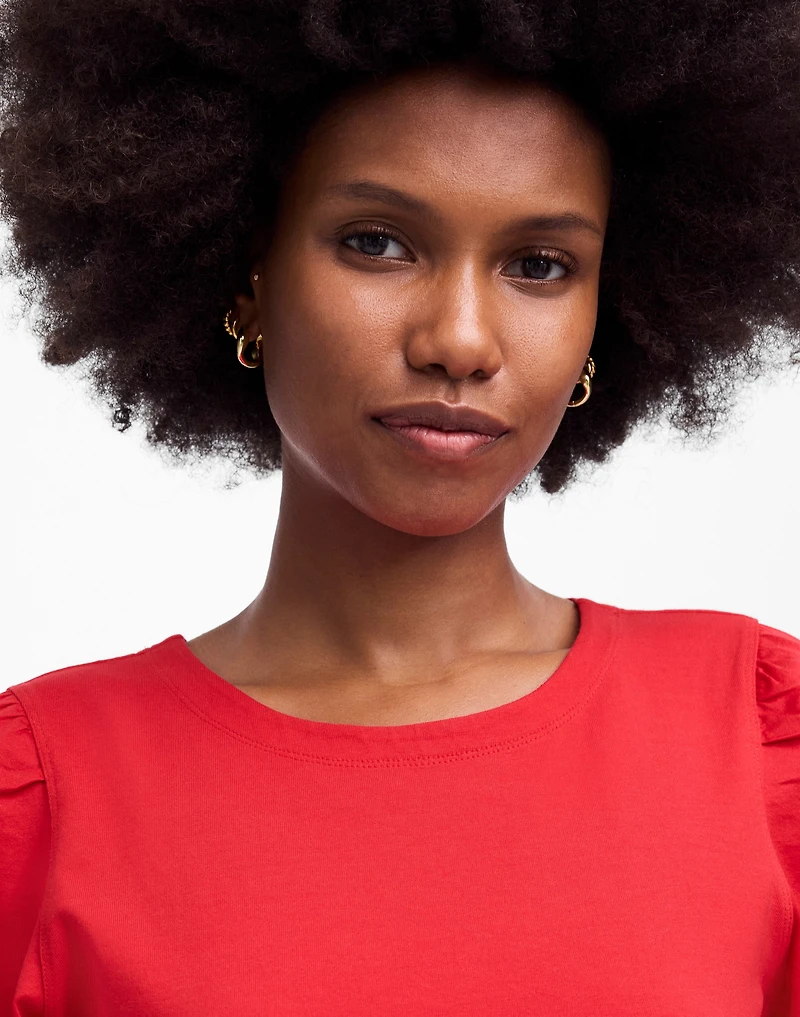 Side-Cinch Puff-Sleeve Tee | Madewell