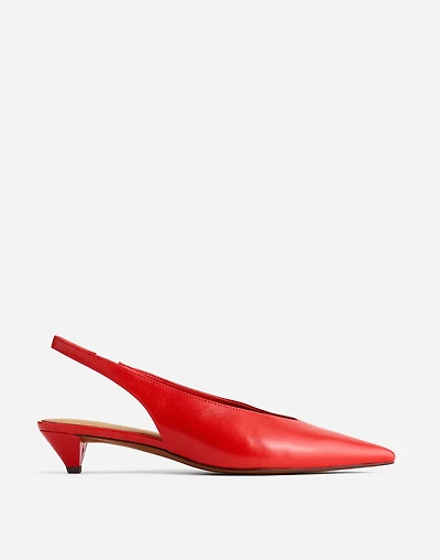 The Simone Kitten-Heel Slingback Pumps | Madewell