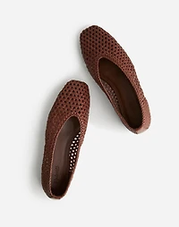 The Mylie Ballet Flat Handwoven Leather | Madewell