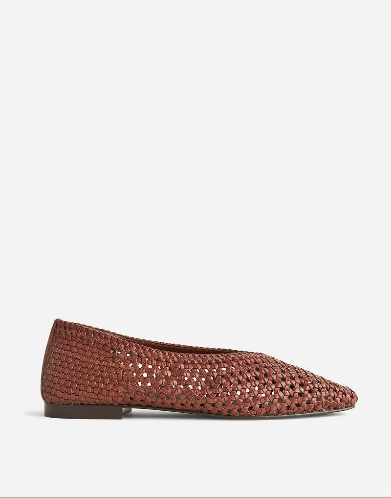 The Mylie Ballet Flat Handwoven Leather | Madewell