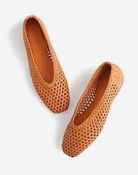 The Mylie Ballet Flat Handwoven Leather | Madewell