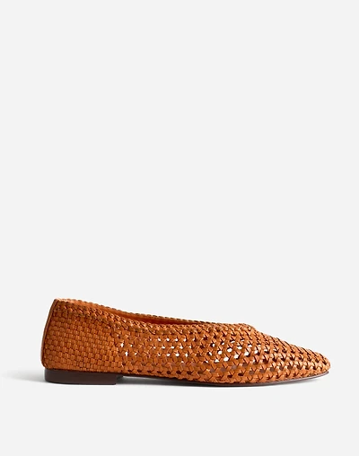 The Mylie Ballet Flat Handwoven Leather | Madewell