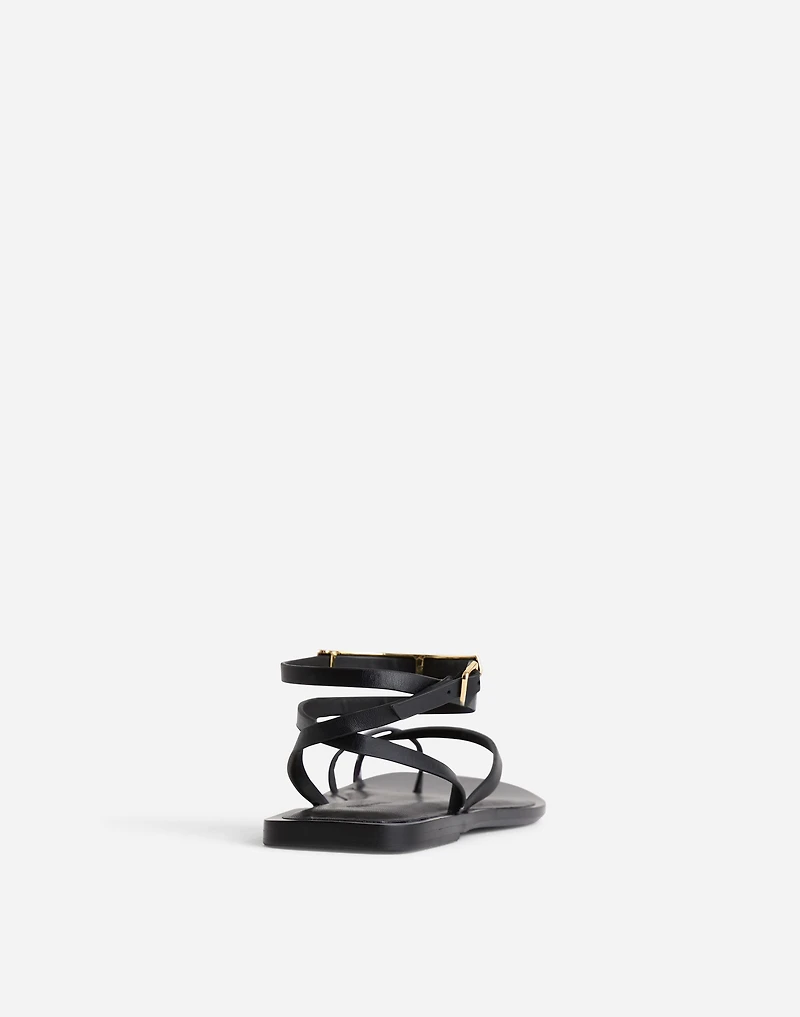 The Vira Bangle Ankle-Wrap Sandal in Leather | Madewell