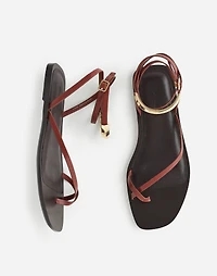 The Vira Bangle Ankle-Wrap Sandal Leather | Madewell