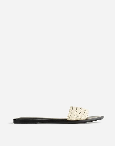 The Cora Slide Sandal in Woven Leather | Madewell