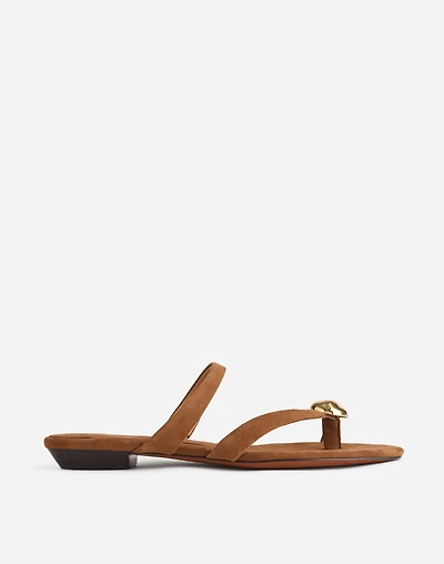The Mila Organic Hardware Thong Slide Sandal | Madewell