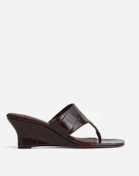 The Deanna Thong Wedge Sandal | Madewell