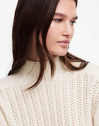Pointelle-Stitch Mockneck Sweater | Madewell