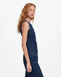 Denim Crewneck Vest in Owsley Wash | Madewell