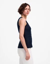 Linen Scoopneck Cutaway Vest | Madewell