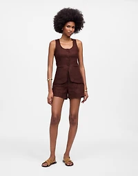 Linen Scoopneck Cutaway Vest | Madewell