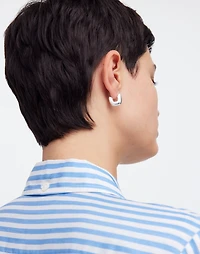 Sculptural Huggie Hoop Earrings | Madewell