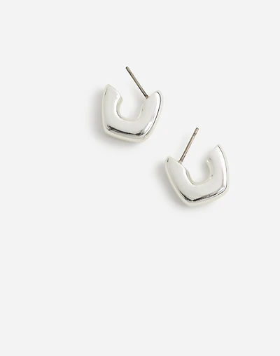Sculptural Huggie Hoop Earrings | Madewell