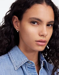 Demi-Fine Floating Crystal Huggie Hoop Earrings | Madewell