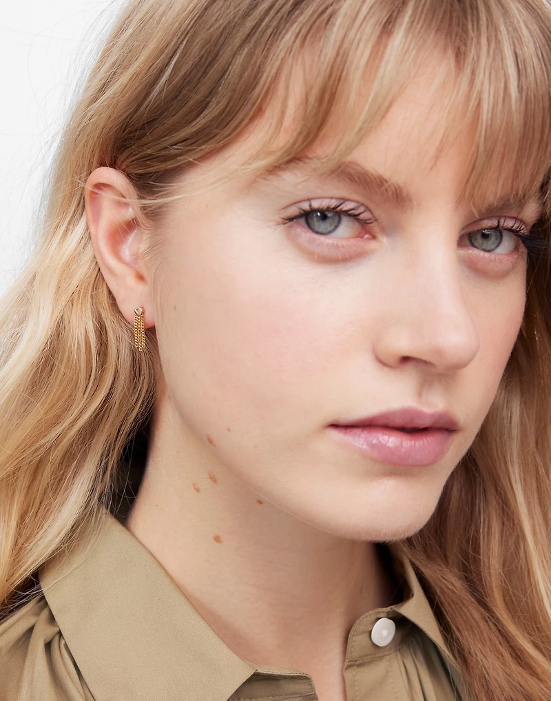 Chain Fringe Stud Earrings | Madewell