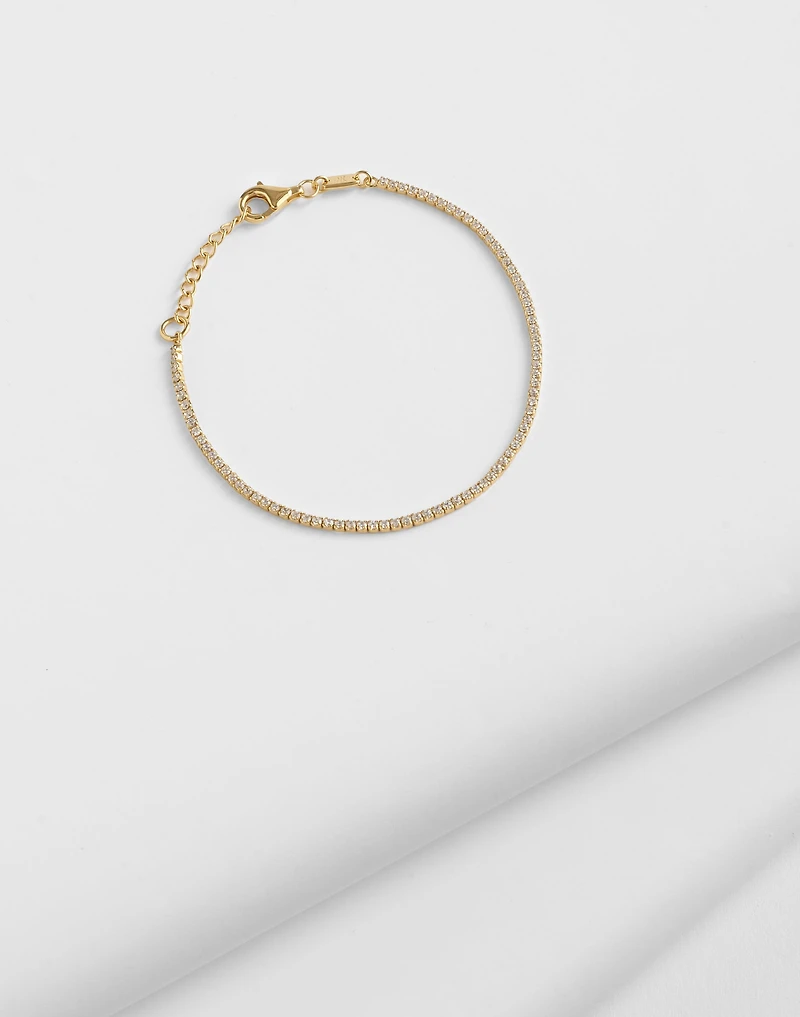 Demi-Fine Crystal Tennis Bracelet | Madewell