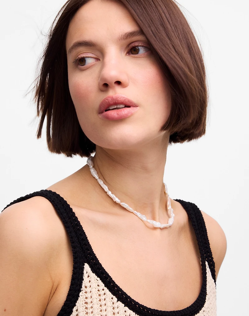 Elongated Pearl Choker Necklace | Madewell