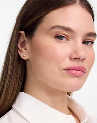 Demi-Fine Heart Crystal Stud Earrings | Madewell