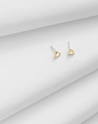 Demi-Fine Heart Crystal Stud Earrings | Madewell