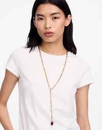 Semiprecious Convertible Chain Necklace