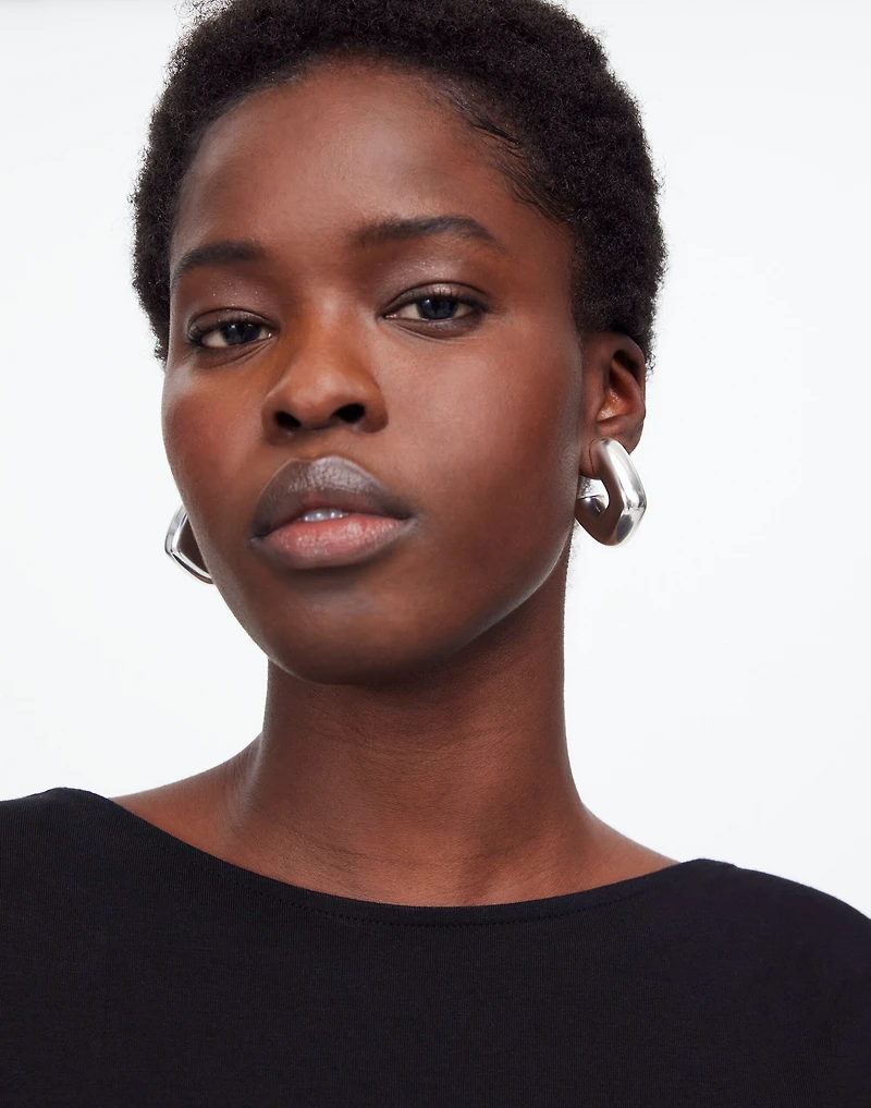 Sculptural Large Statement Hoop Earrings | Madewell