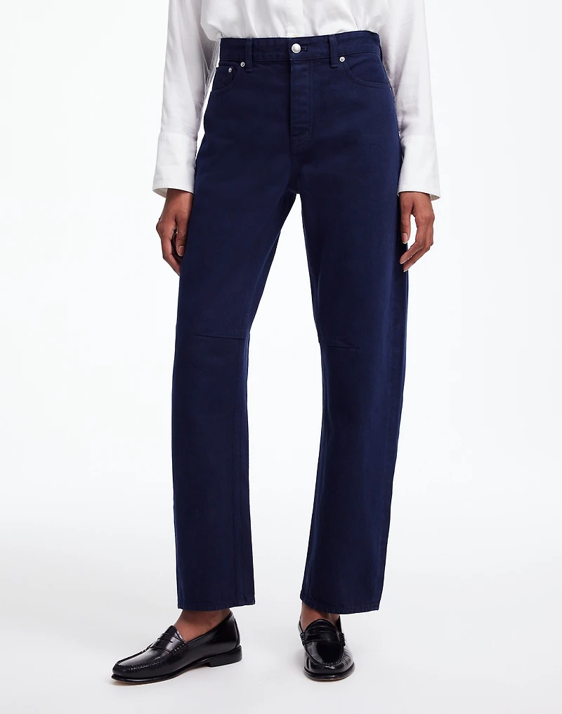 The Darted Barrel-Leg Jean Garment-Dyed Denim | Madewell