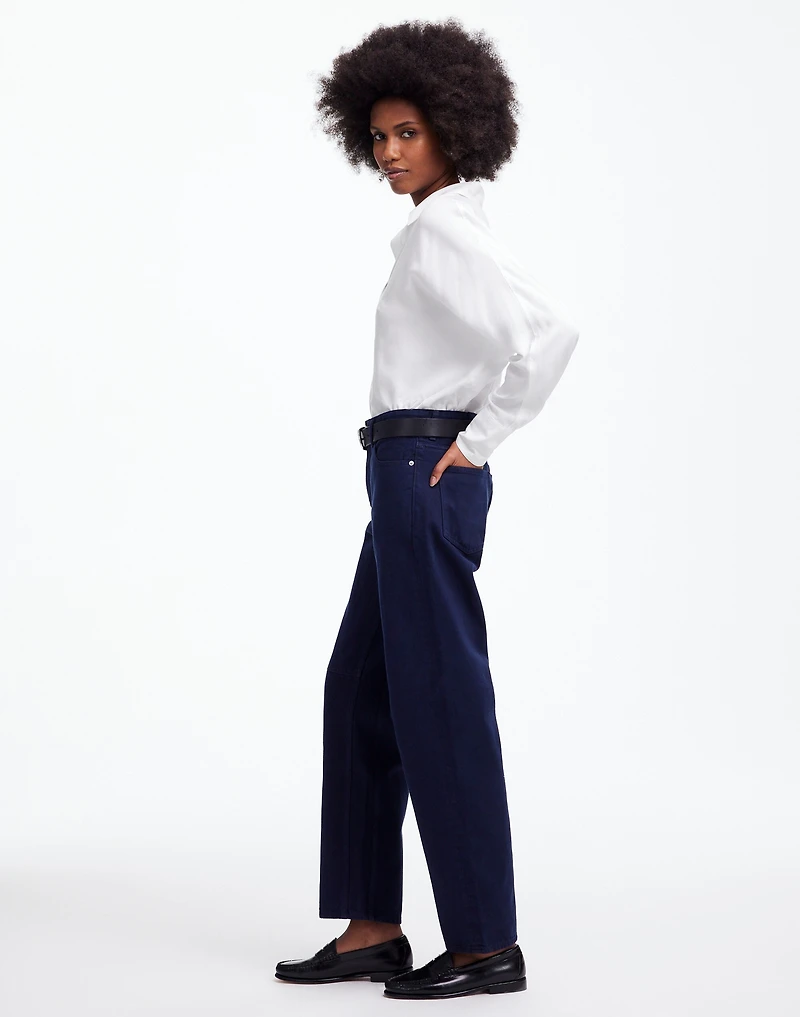 The Darted Barrel-Leg Jean Garment-Dyed Denim | Madewell