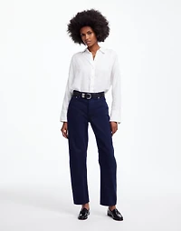 The Darted Barrel-Leg Jean Garment-Dyed Denim | Madewell