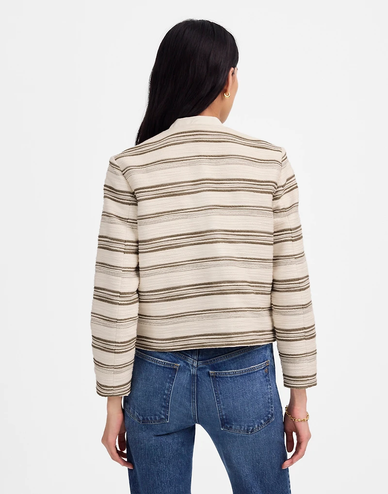 Button-Front Jacket Striped Tweed | Madewell