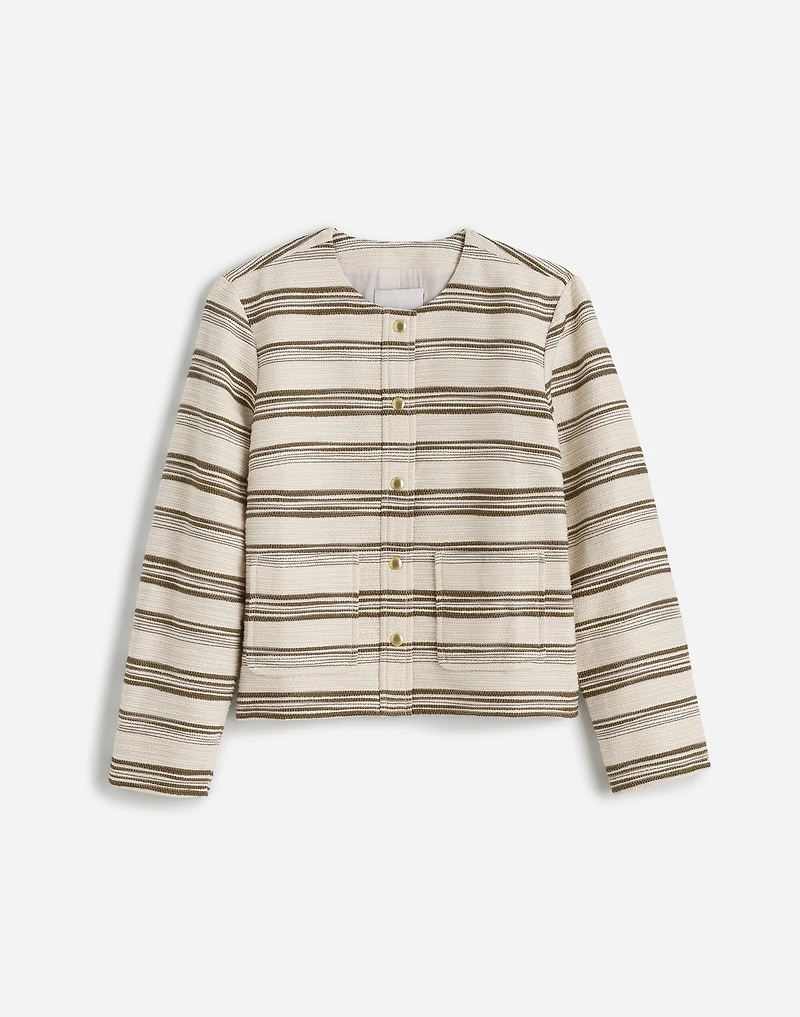 Button-Front Jacket Striped Tweed | Madewell