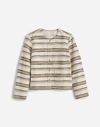 Button-Front Jacket Striped Tweed | Madewell