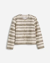 Button-Front Jacket in Striped Tweed | Madewell
