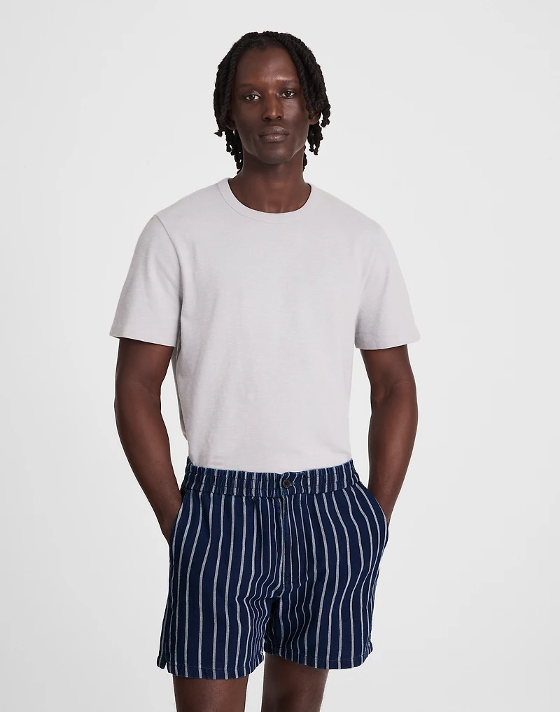 Indigo Stripe Everywear Shorts | Madewell