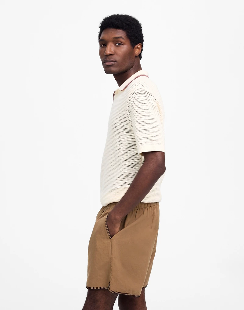 Blanket Stitch Everywear Shorts | Madewell
