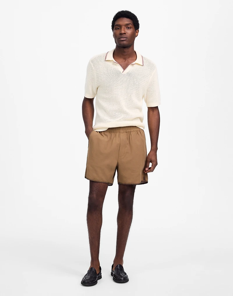 Blanket Stitch Everywear Shorts | Madewell