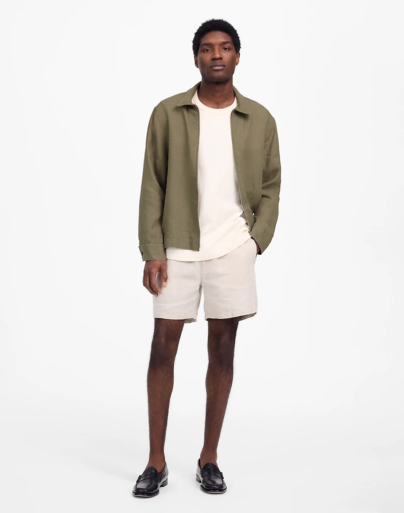 Linen Zip-Front Shirt Jacket | Madewell