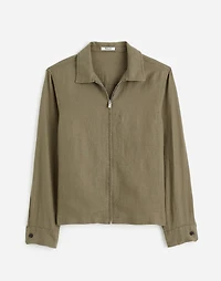Linen Zip-Front Shirt Jacket | Madewell